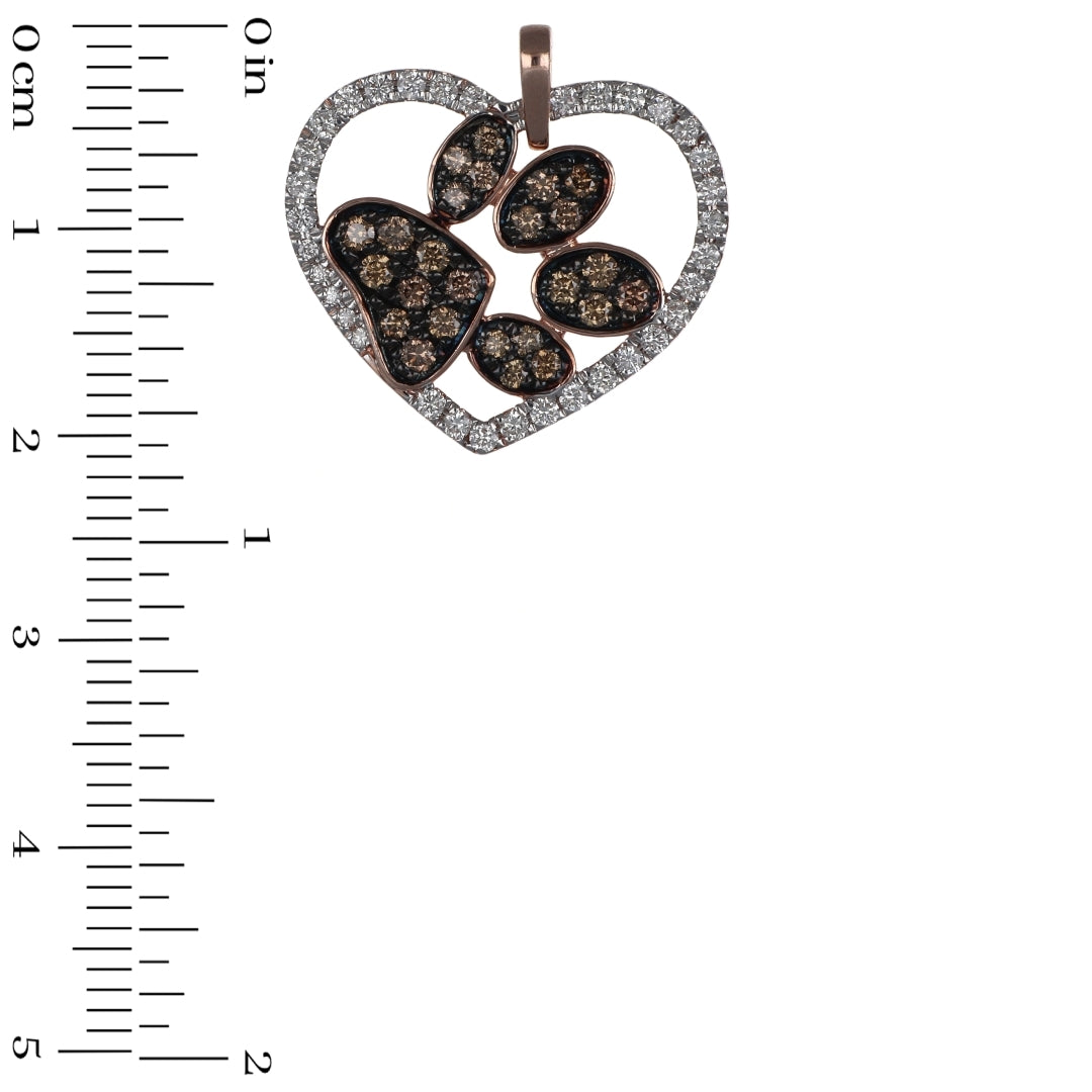 Brown Diamond Pendant (Brown Diamond 0.53 cts. White Diamond 0.47 cts.)