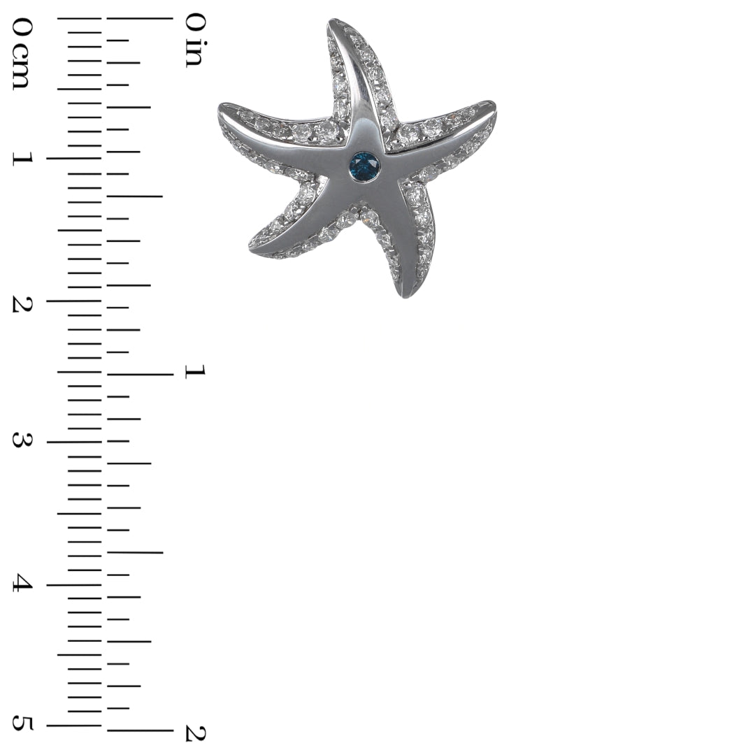 Blue Diamond Pendant (Blue Diamond 0.04 cts. White Diamond 0.56 cts.)