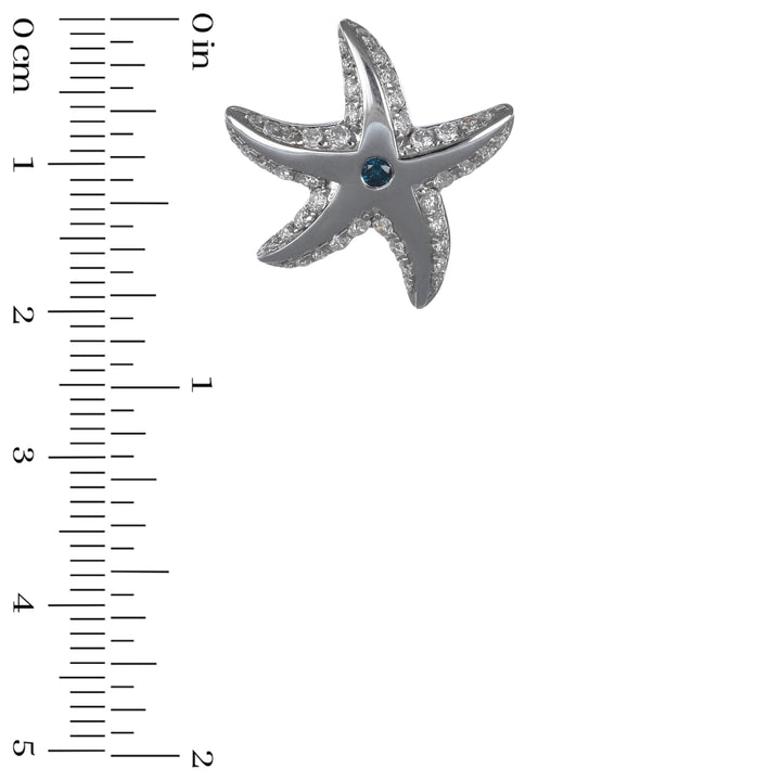 Blue Diamond Pendant (Blue Diamond 0.04 cts. White Diamond 0.56 cts.)