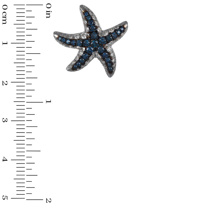 Blue Diamond Pendant (Blue Diamond 0.41 cts. White Diamond 0.6 cts.)