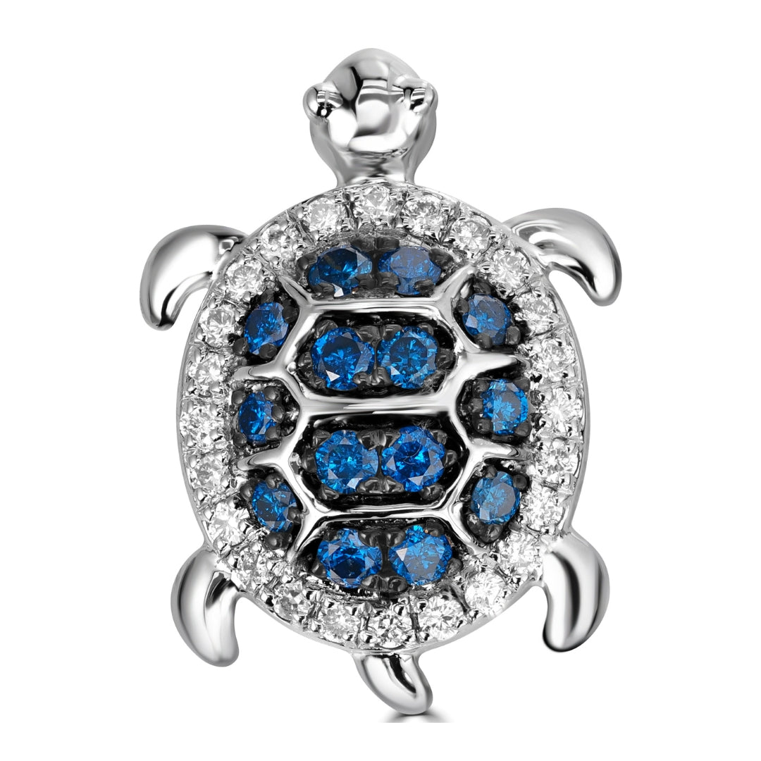 Blue Diamond Pendant (Blue Diamond 0.23 cts. White Diamond 0.17 cts.)