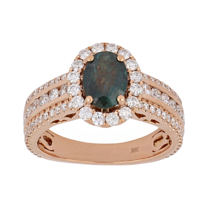 Alexandrite Ring (Alexandrite 1.24 cts. White Diamond 1.18 cts.)