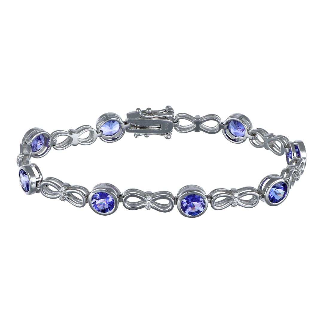 Tanzanite Bracelet (Tanzanite 7.56 cts. Cubic Zirconia)