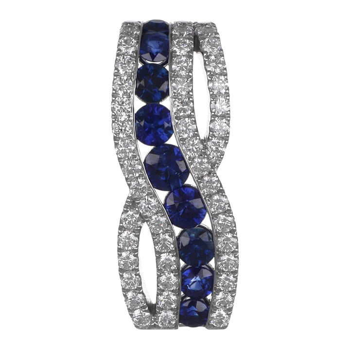 Blue Sapphire Pendant (Blue Sapphire 1.21 cts. White Diamond 0.68 cts.)