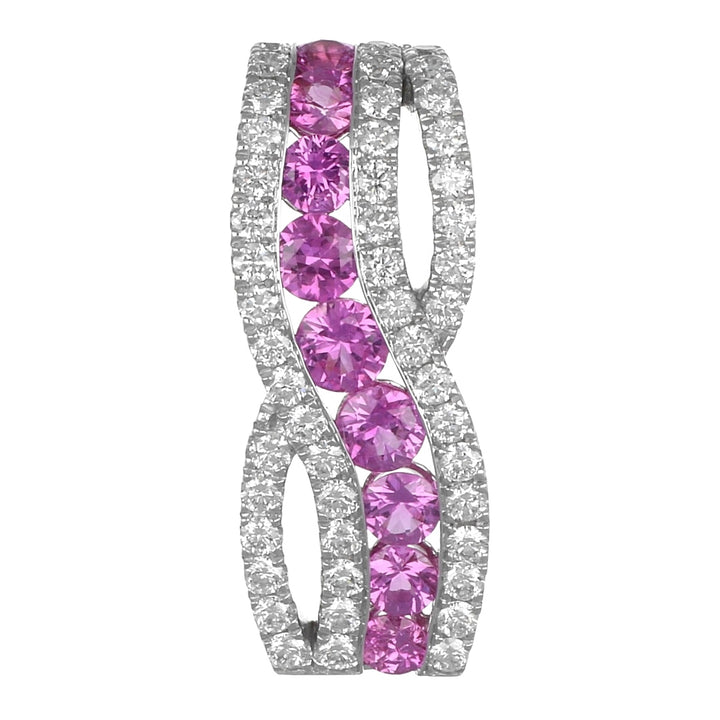 Pink Sapphire Pendant (Pink Sapphire 1.12 cts. White Diamond 0.67 cts.)