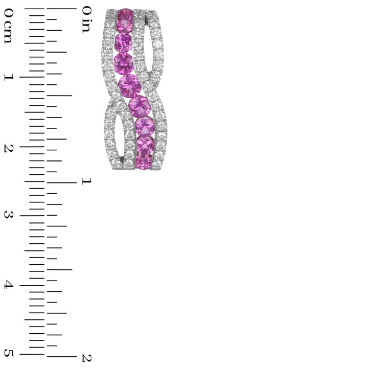 Pink Sapphire Pendant (Pink Sapphire 1.12 cts. White Diamond 0.67 cts.)