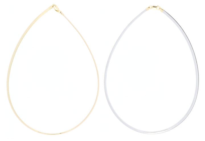 18" Discover Omega Reversible Necklace (Sterling Silver with Gold Plating)