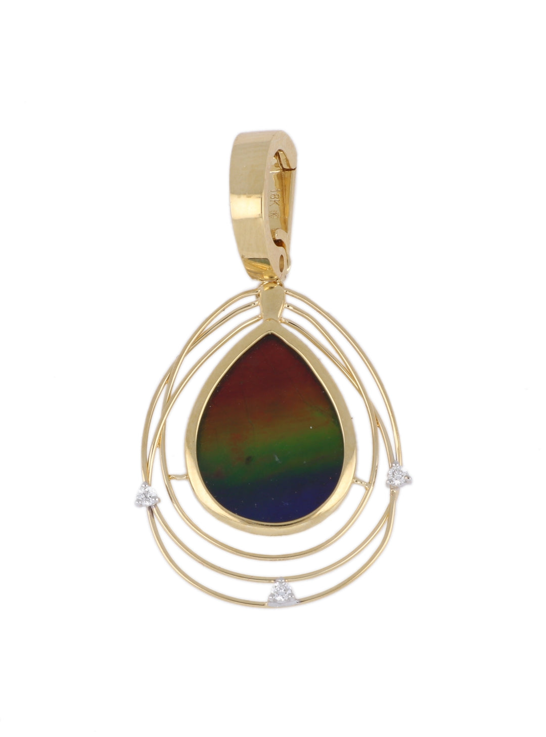 KORITE Ammolite Ladies Pendant (Ammolite White Diamond 0.05 cts.)