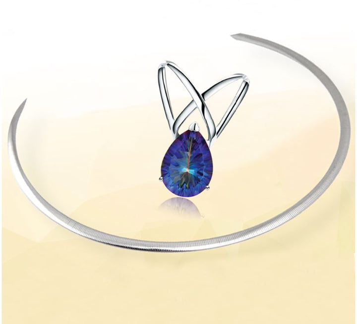 18" Discover Omega Reversible Necklace (Sterling Silver with Gold Plating)