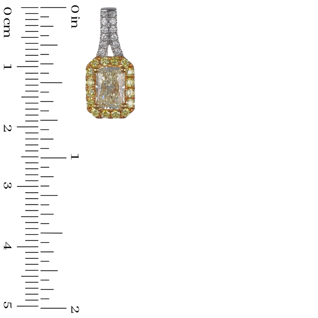 Yellow Diamond Pendant (Yellow Diamond 1.24 cts. White Diamond 0.06 cts.)