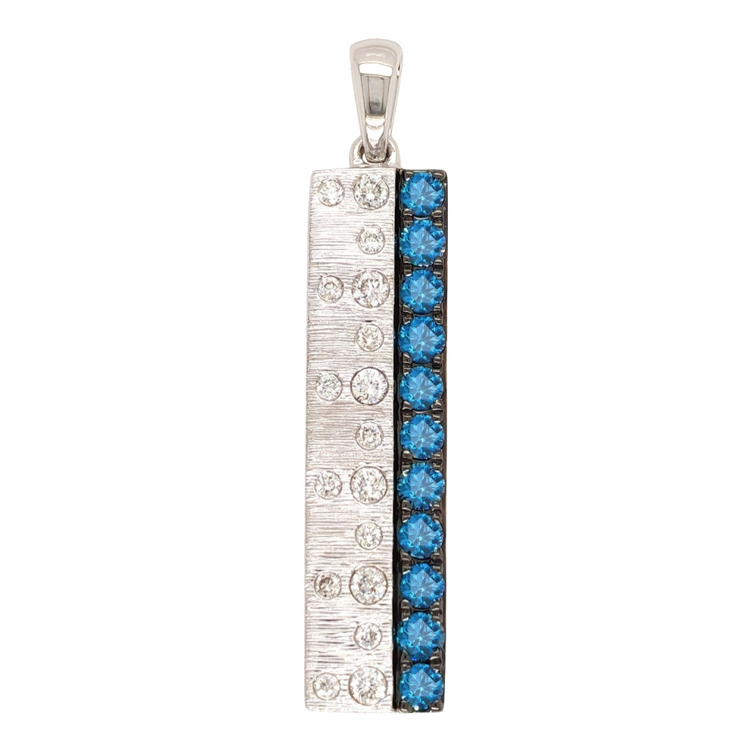 Blue Diamond Pendant (Blue Diamond 0.43 cts. White Diamond 0.18 cts.)