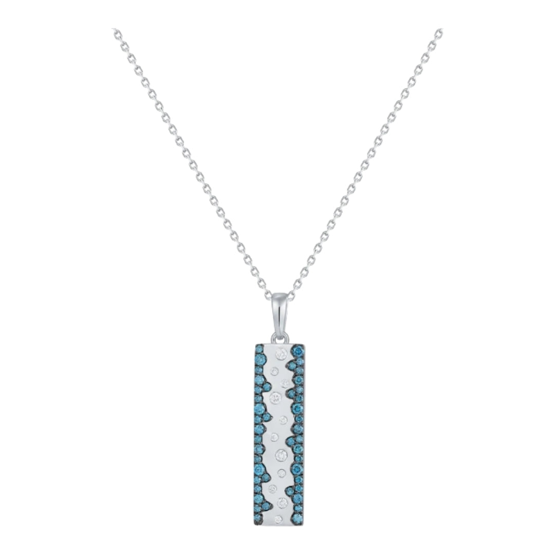 Blue Diamond Pendant (Blue Diamond 0.4 cts. White Diamond 0.1 cts.)
