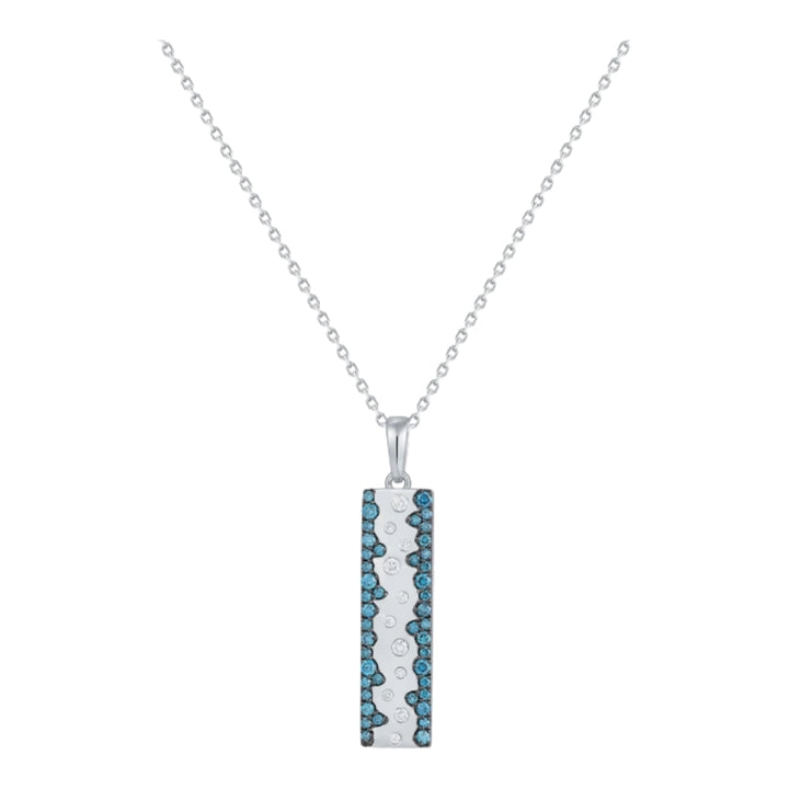 Blue Diamond Pendant (Blue Diamond 0.4 cts. White Diamond 0.1 cts.)