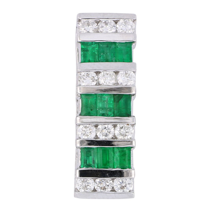 Emerald Pendant (Emerald 0.75 cts. White Diamond 0.54 cts.)
