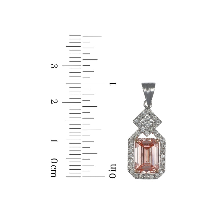 GROWNIQUE Pink Diamond Pendant (Lab Grown Pink Diamond 2.55 cts. White Diamond 0.39 cts.)