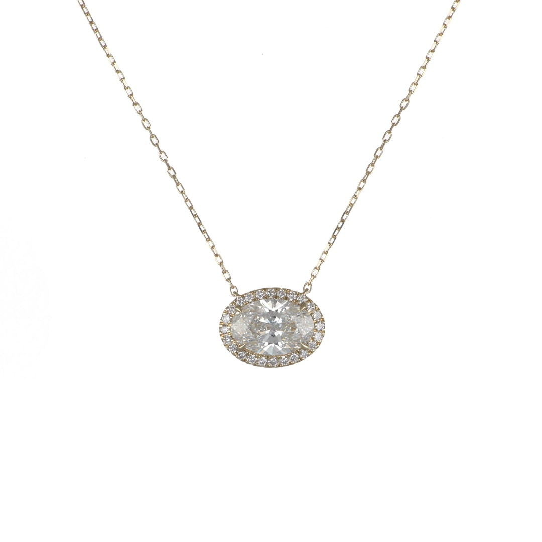GROWNIQUE White Diamond Necklace (Lab Grown White Diamond 3.31 cts.)