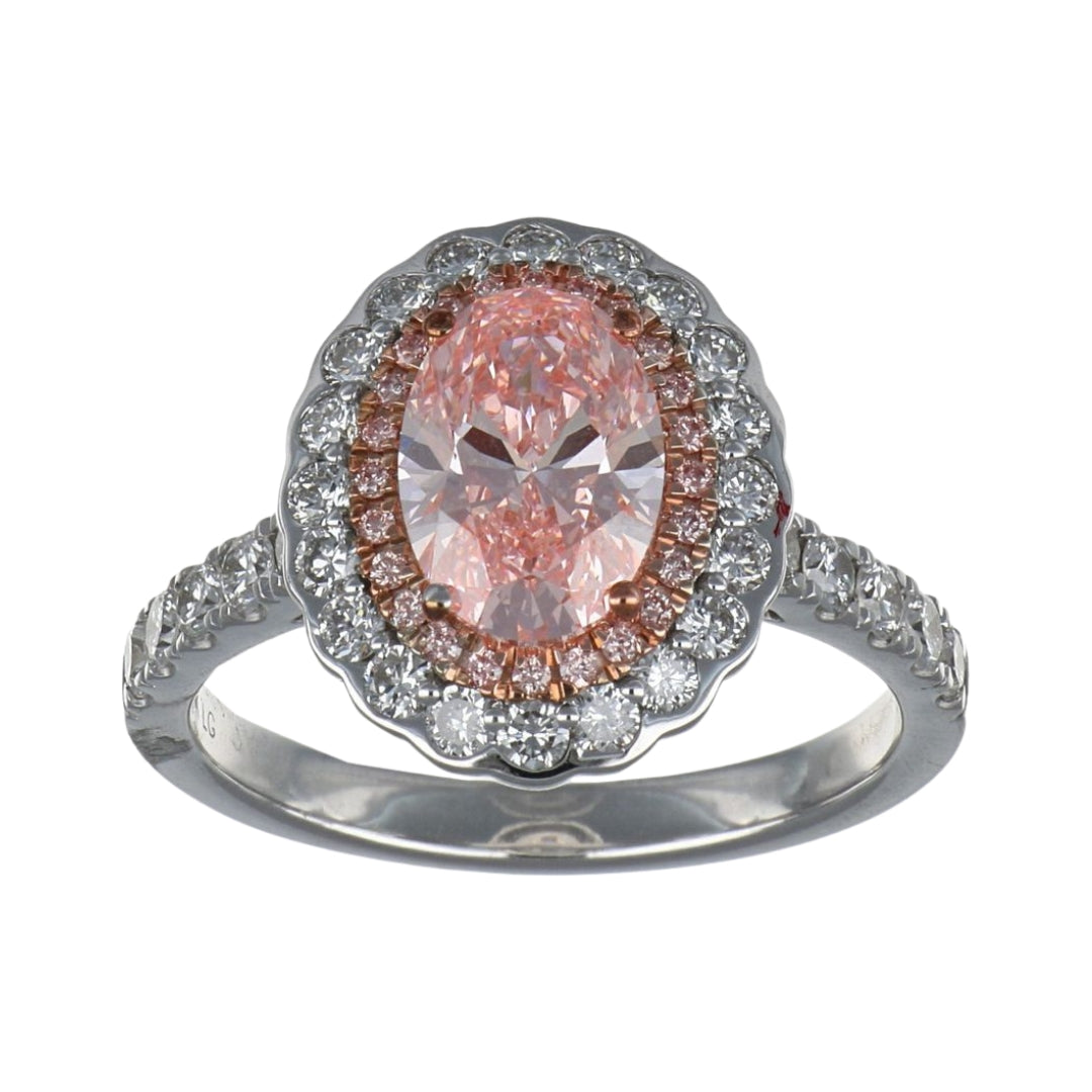 GROWNIQUE Pink Diamond Ring (Pink Diamond 1.54 cts. Lab Grown Pink Diamond 0.09 cts. Lab Grown White Diamond 0.74 cts. )