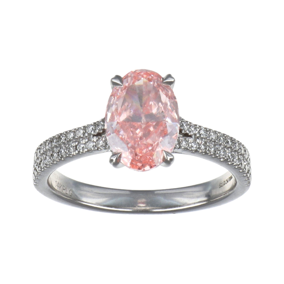 GROWNIQUE Pink Diamond Ring (Lab Grown Pink Diamond 2.04 cts. Lab Grown White Diamond 0.25 cts.)