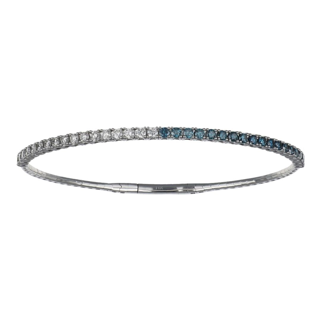Blue Diamond Flexi Bangle (Blue Diamond 0.94 cts. White Diamond 0.88 cts.)