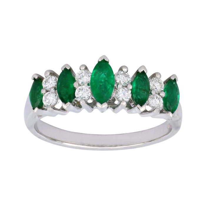 Emerald Ring (Emerald 0.73 cts. White Diamond 0.25 cts.)