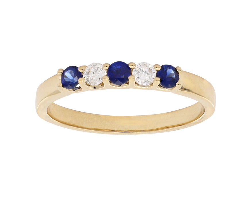 Blue Sapphire Ladies Ring (Blue Sapphire 0.26 cts. White Diamond 0.14 cts.)