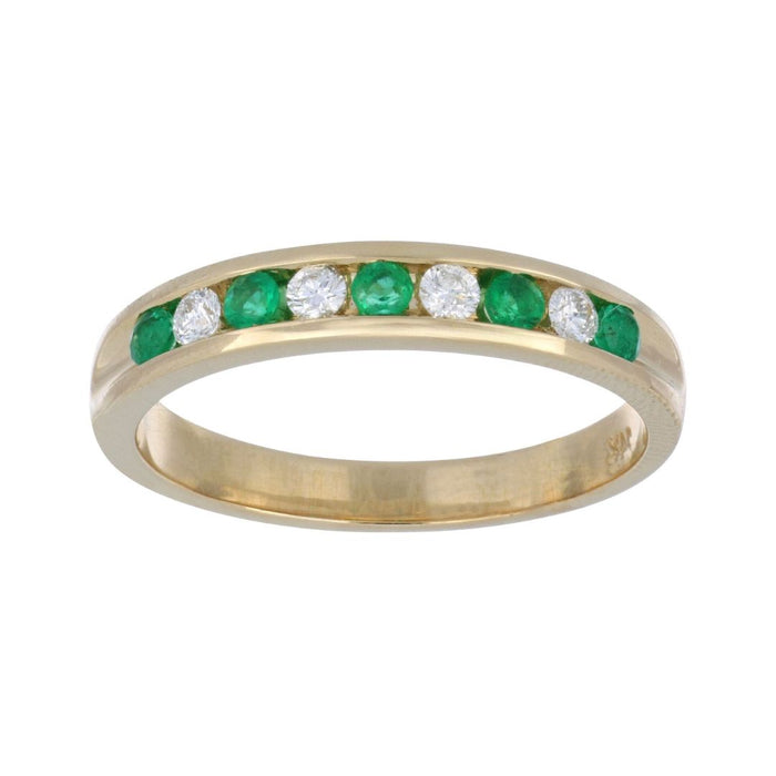 Emerald Ring (Emerald 0.2 cts. White Diamond 0.14 cts.)