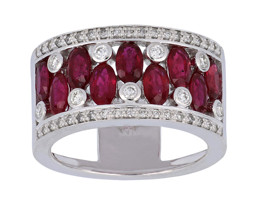 Ruby Ladies Ring (Ruby 2.48 cts. White Diamond 0.35 cts)