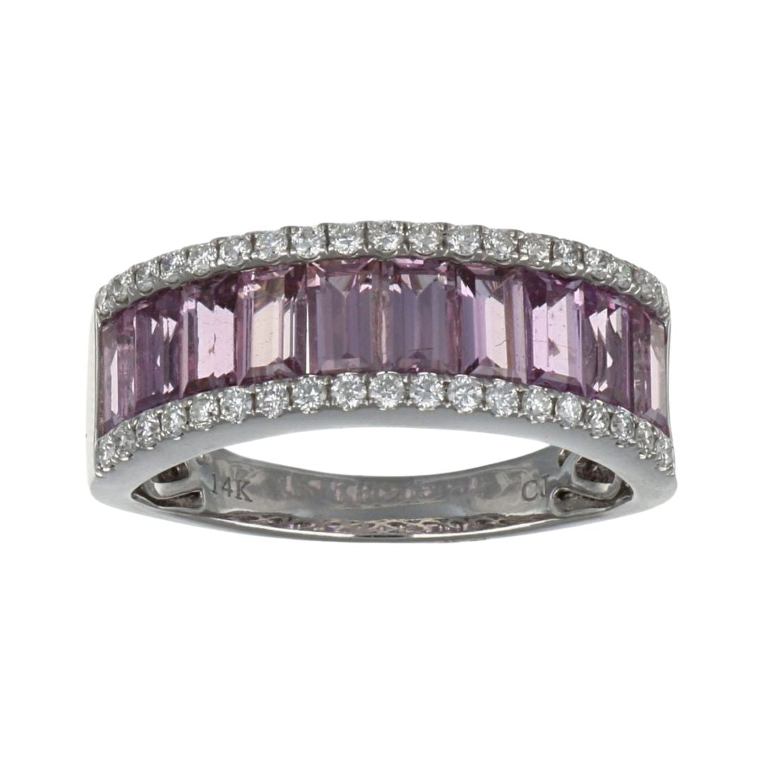 Pink Sapphire Ring (Pink Sapphire 2.25 cts. White Diamond 0.28 cts.)