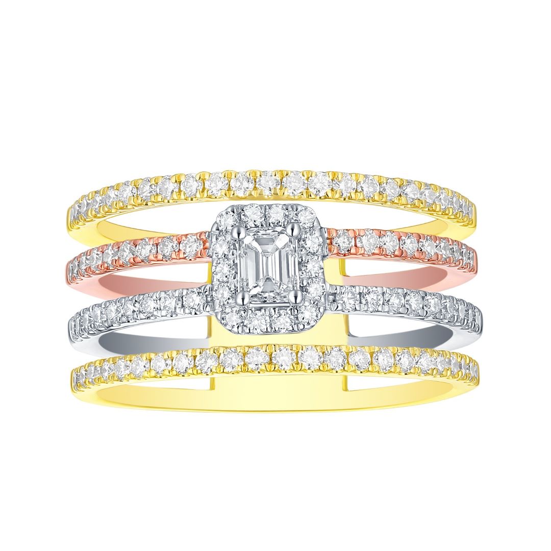 White Diamond Ring (White Diamond 0.691 cts. White Diamond 0.178 cts.)