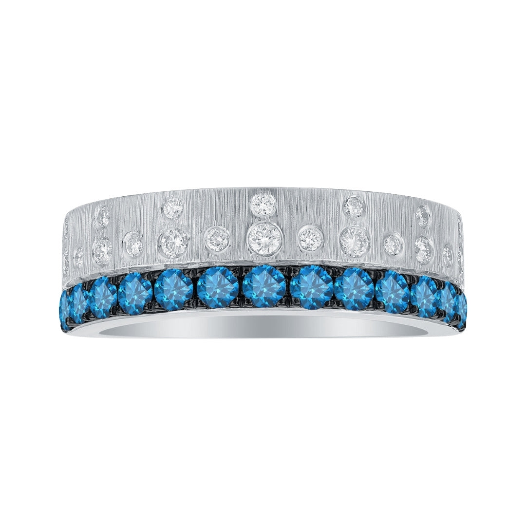 Blue Diamond Ring (Blue Diamond 0.62 cts. White Diamond 0.22 cts.)