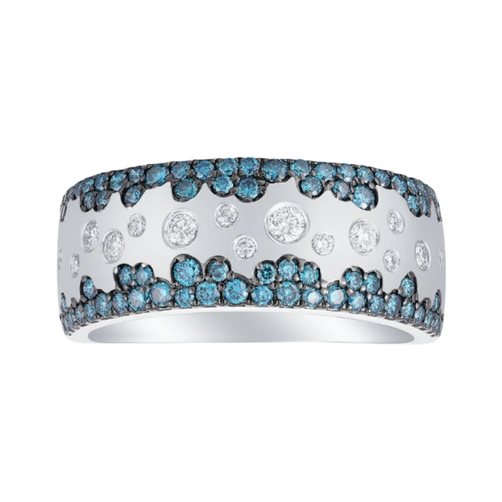 Blue Diamond Ring (Blue Diamond 0.49 cts. White Diamond 0.18 cts.)