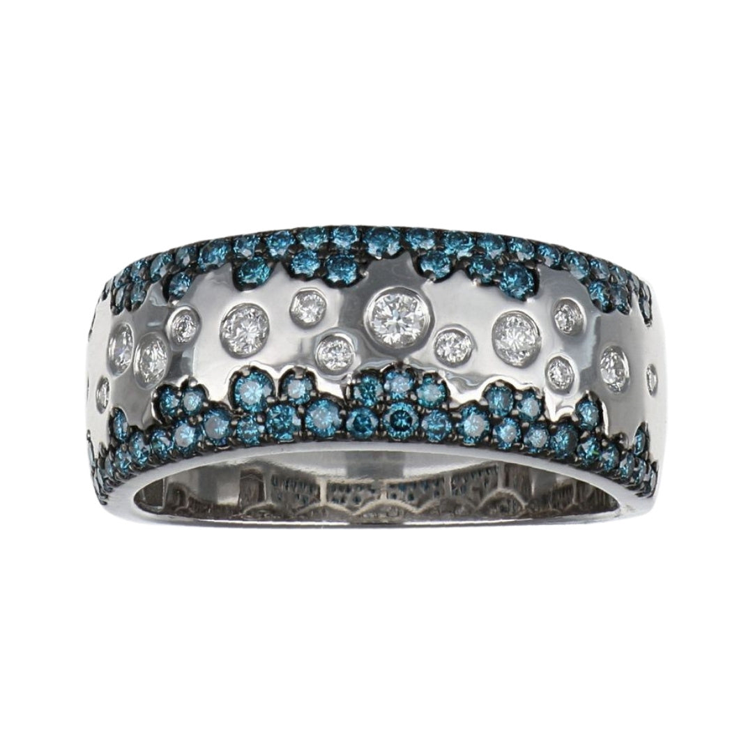 Blue Diamond Ring (Blue Diamond 0.49 cts. White Diamond 0.18 cts.)