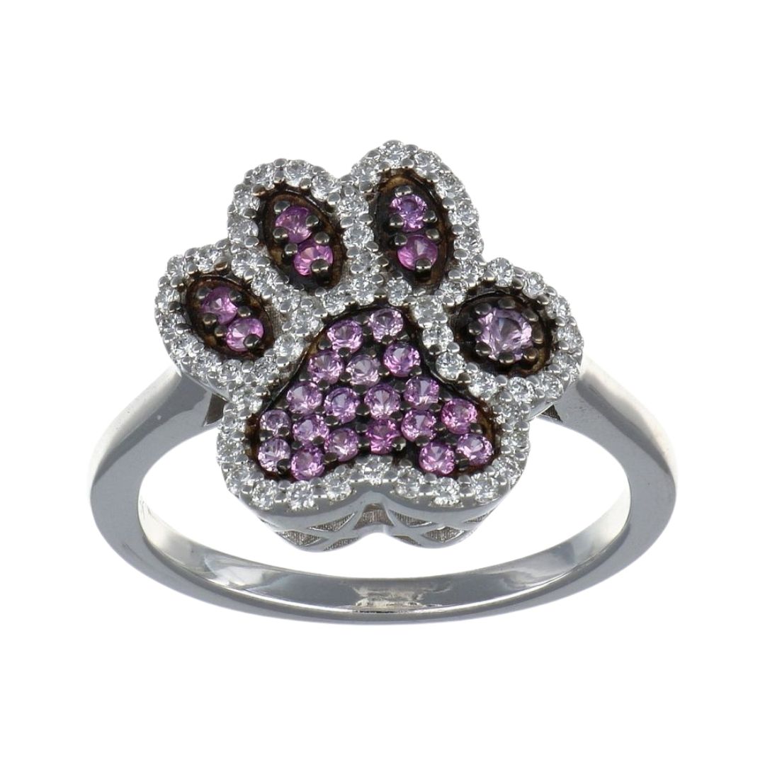 Pink Sapphire Ring (Pink Sapphire 0.31 cts. White Diamond 0.32 cts.)