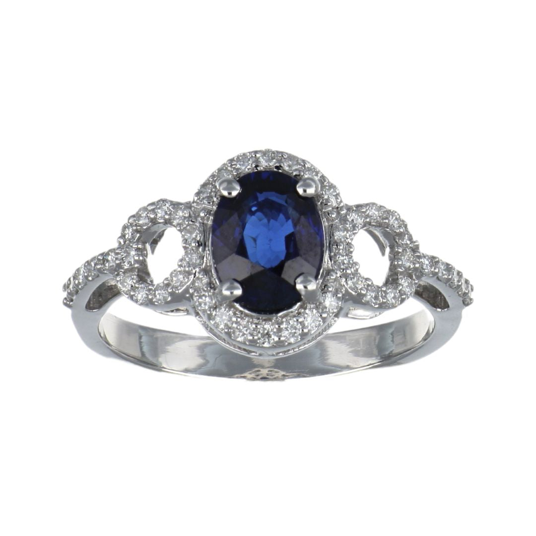 Buy Blue Sapphire Ring (Blue Sapphire 1.36 cts. White Diamond 0.29 cts.) at Kay's Fine Jewelry