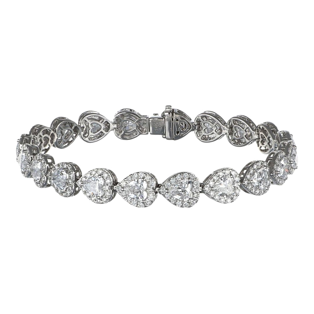 GROWNIQUE White Diamond Bracelet  (Lab Grown White Diamond 9.95 cts. Lab Grown White Diamond 3.5 cts.)