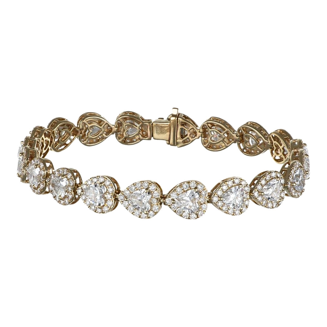 GROWNIQUE White Diamond Bracelet  (Lab Grown White Diamond 9.7 cts. Lab Grown White Diamond 3.49 cts.)