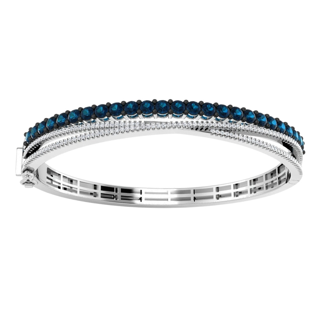 Blue Diamond Bangle (Blue Diamond 2.73 cts. White Diamond 0.43 cts.)