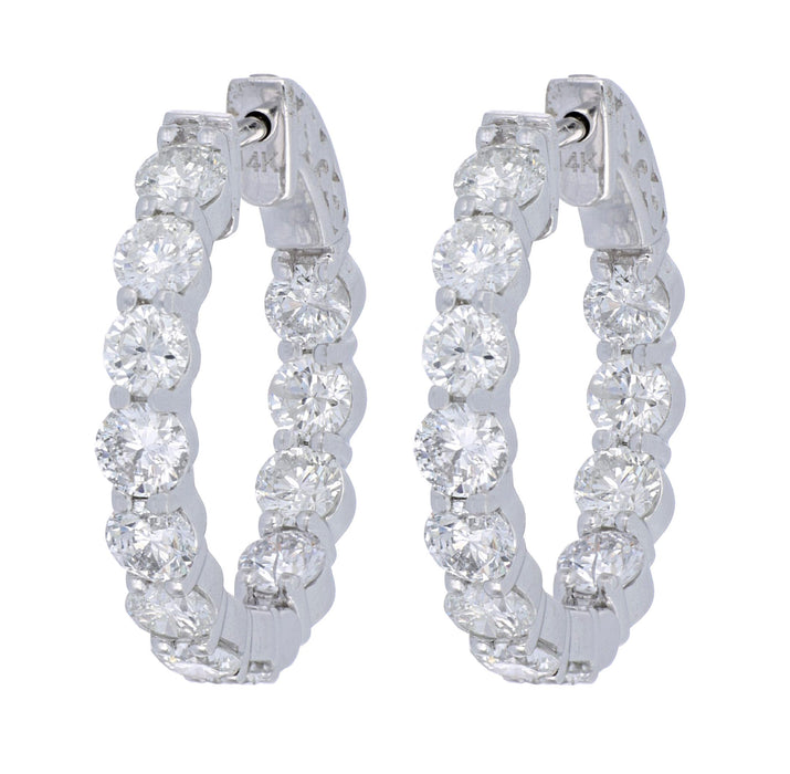 White Diamond Ladies Earrings (White Daiamond 3.74 cts.)