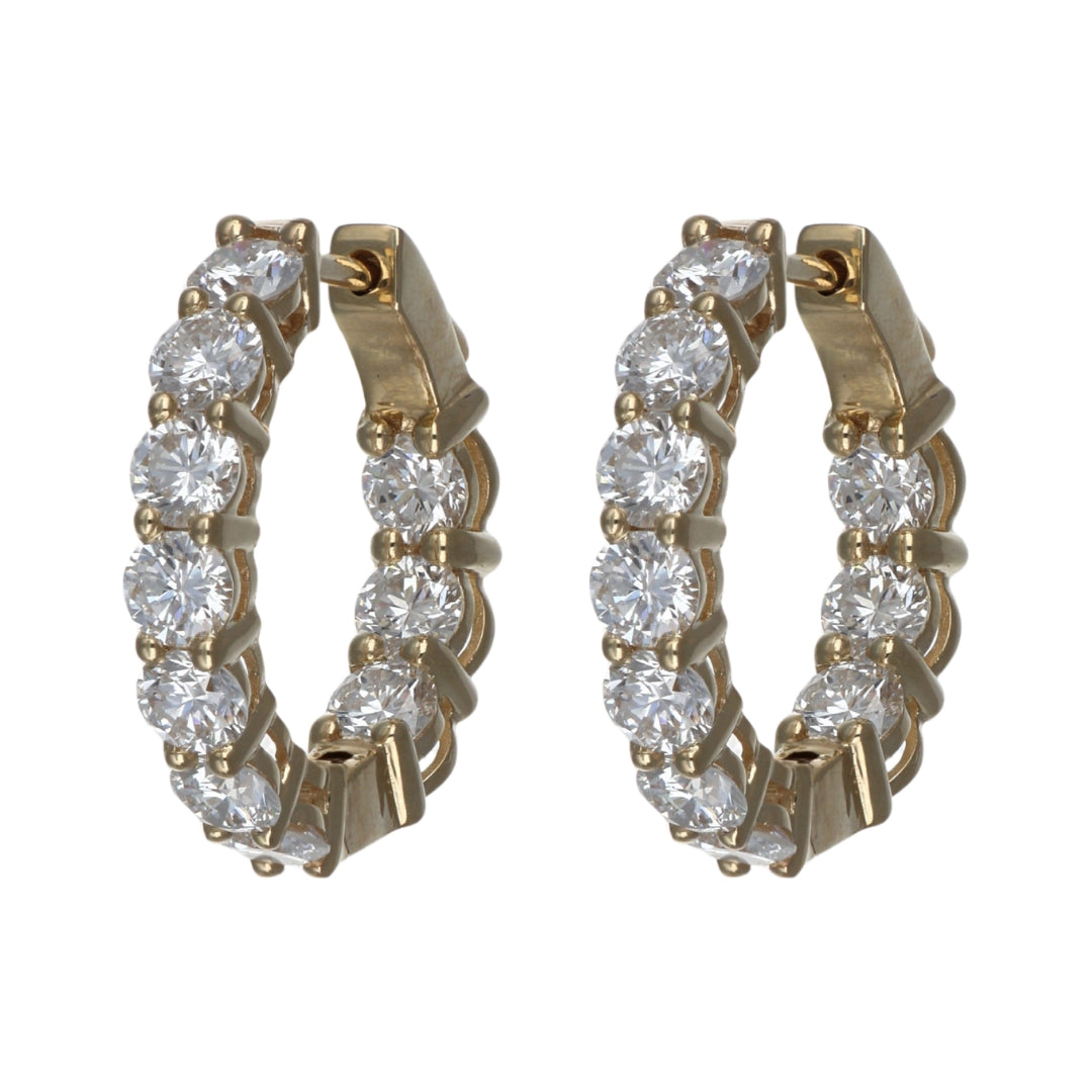 GROWNIQUE White Diamond Earrings (Lab Grown White Diamond 3.92 cts.)