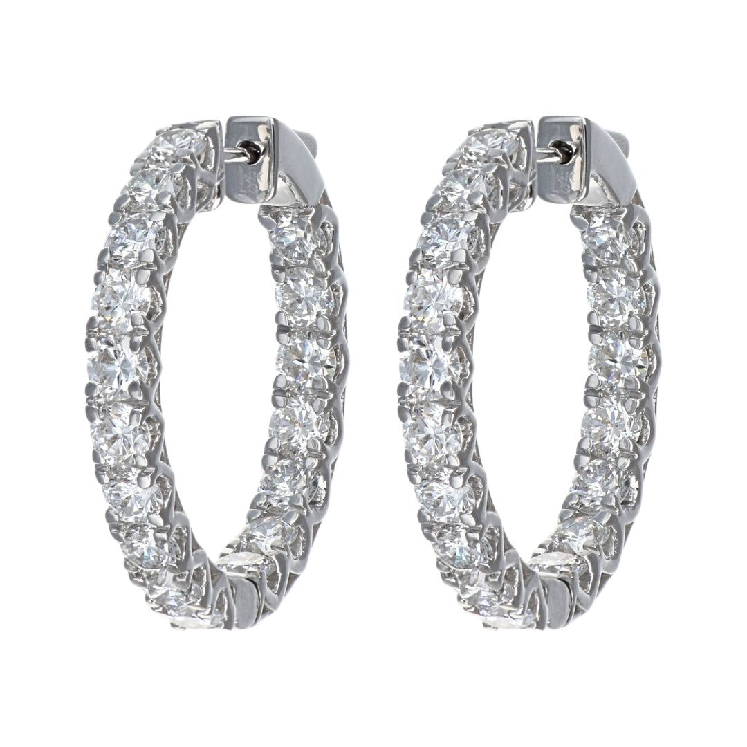 GROWNIQUE White Diamond Earrings (Lab Grown White Diamond 6.76 cts.)