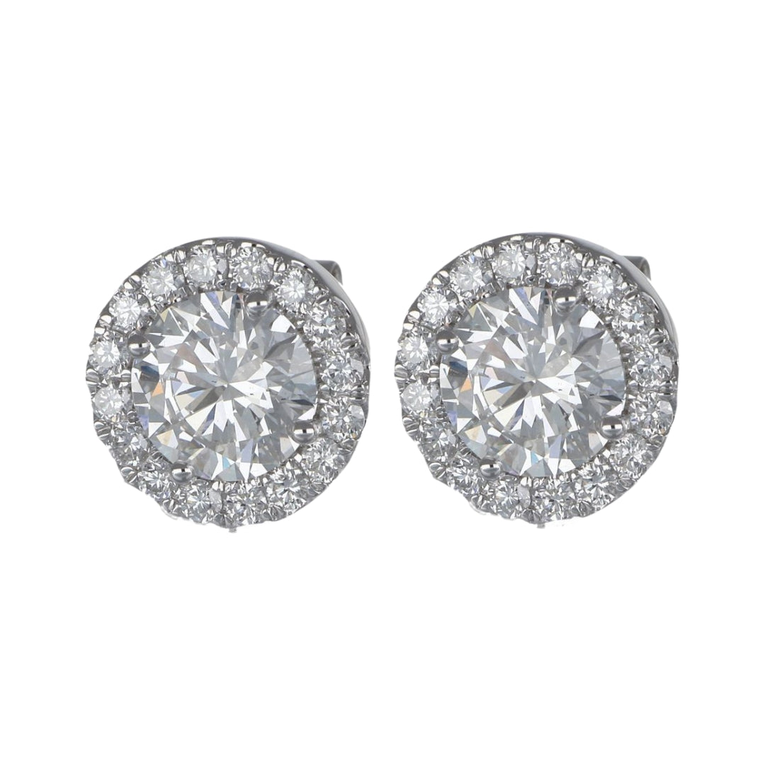 GROWNIQUE White Diamond Earrings (Lab Grown White Diamond 4 cts. E VS1 Lab Grown White Diamond 0.91 cts.)