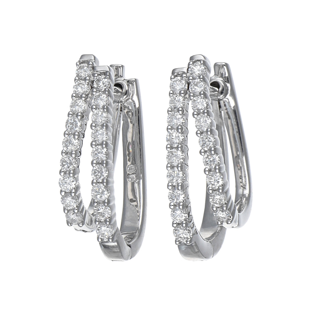White Diamond Earrings (White Diamond 0.99 cts.)