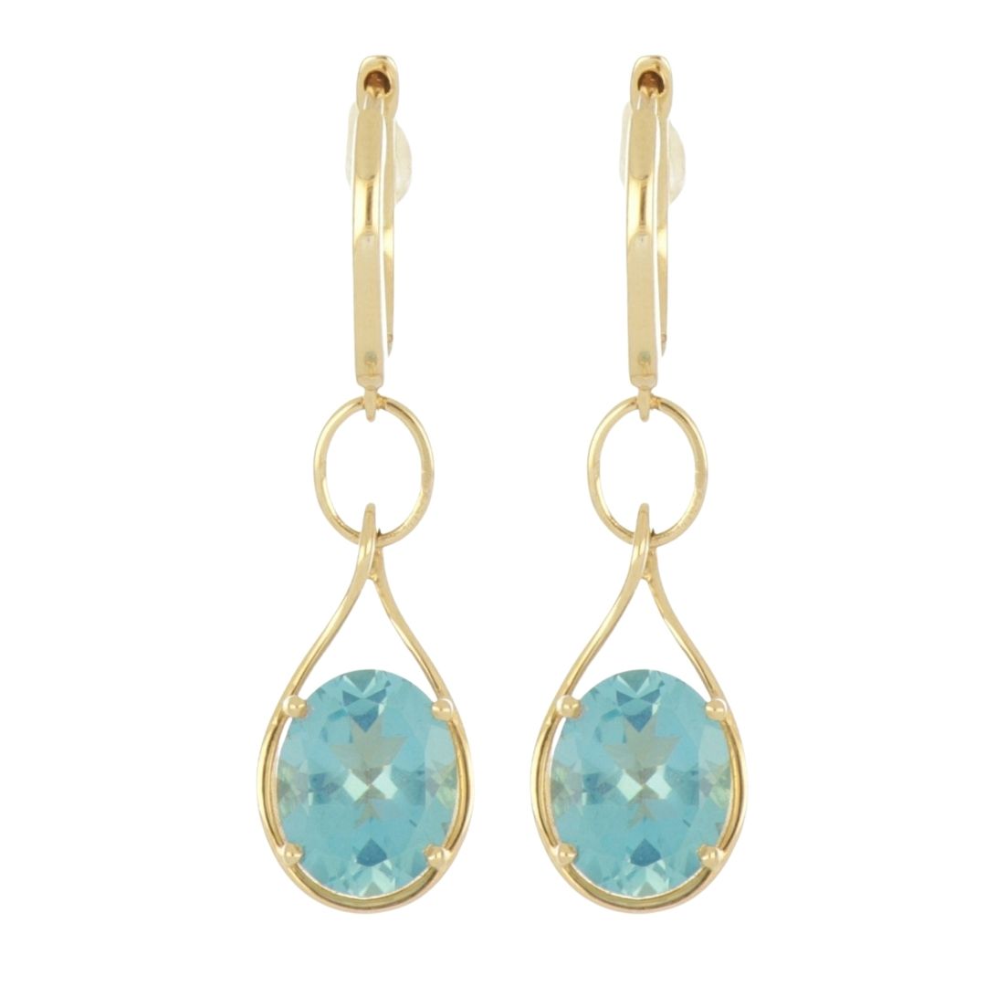 Paraiba Topaz Earrings (Paraiba Topaz 6.28 cts.)