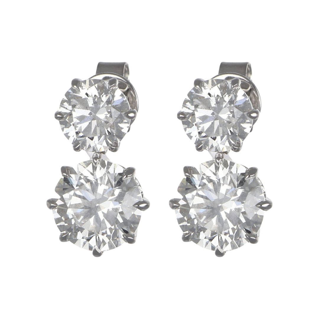 GROWNIQUE White Diamond Earrings (Lab Grown White Diamond 6.02 cts.)