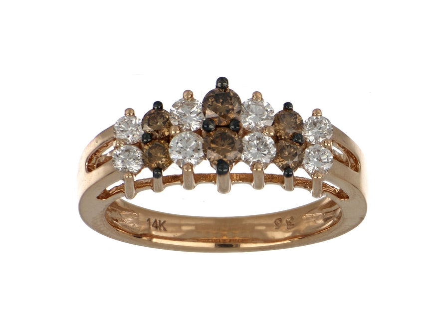 Brown Diamond Ladies Ring (Brown Diamond 0.51 cts. White Diamond 0.47 cts.)
