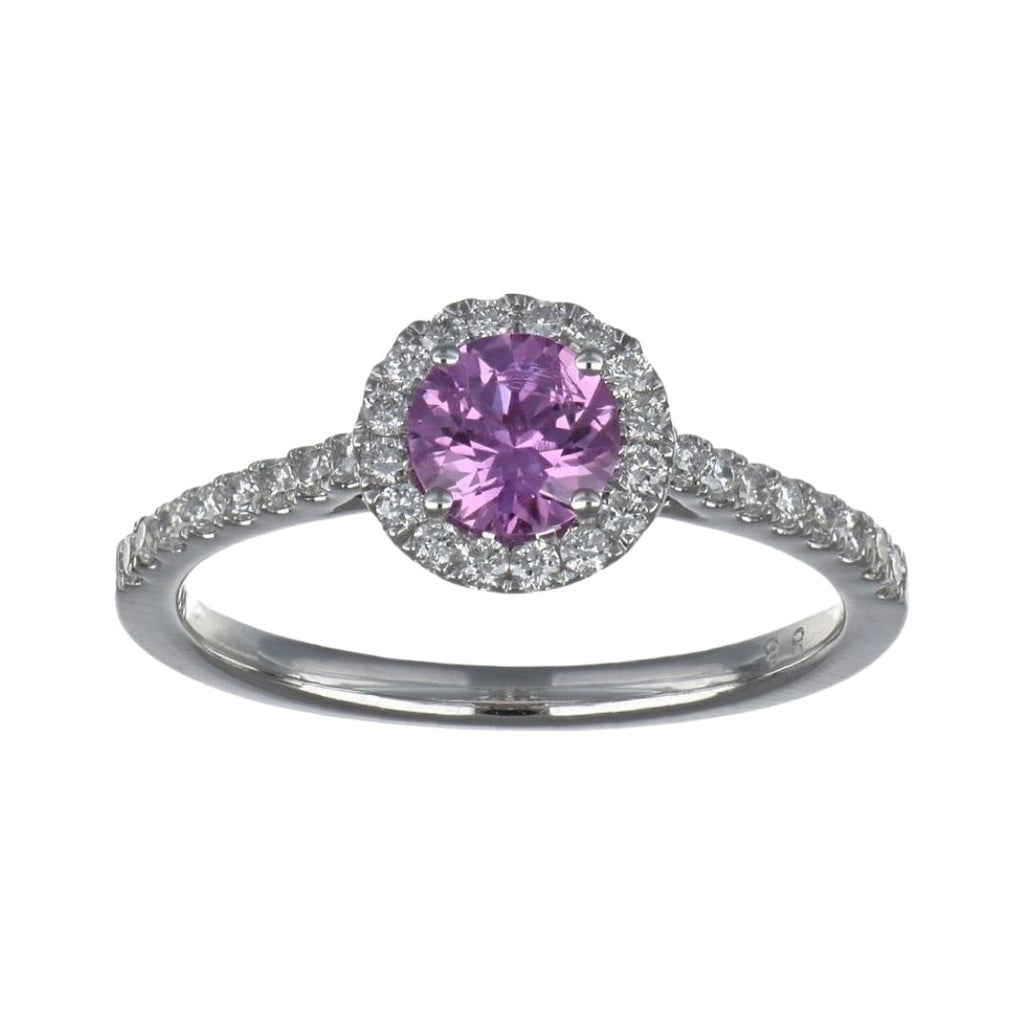 指輪・リング Pink sapphire Pink Sapphire Ring (Pink Sapphire 0.72 cts. White Diamond 0.32 cts