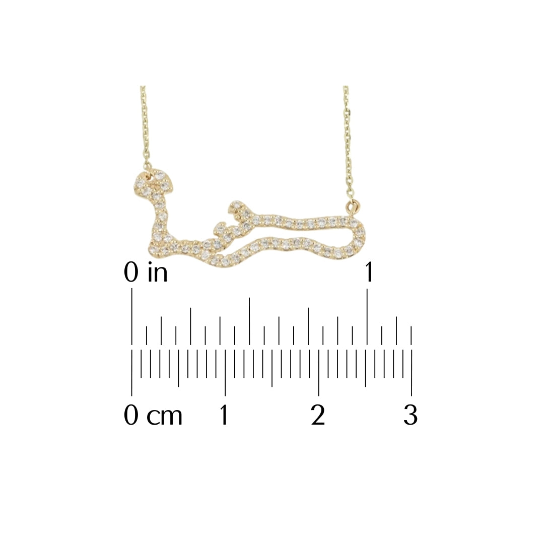 Grand Cayman ‘Map’ Diamond Necklace
