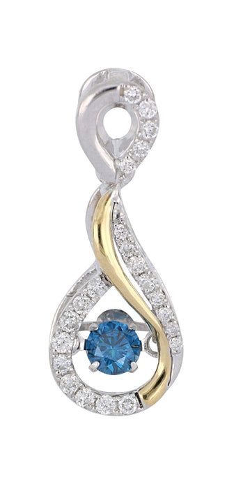 Blue Diamond Ladies Pendant (Blue Diamond 0.13 cts. White Diamond 0.12 cts.)