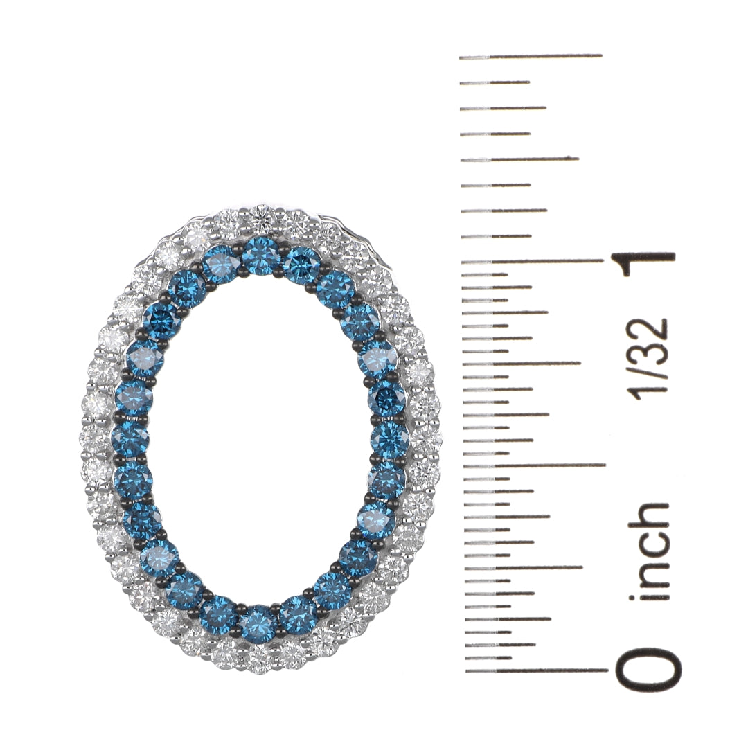 Blue Diamond Pendant (Blue Diamond 1.24 cts. White Diamond 0.94 cts.)