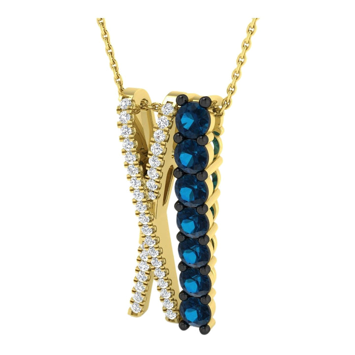 Blue Diamond Pendant (Blue Diamond 1.02 cts. White Diamond 0.22 cts.)